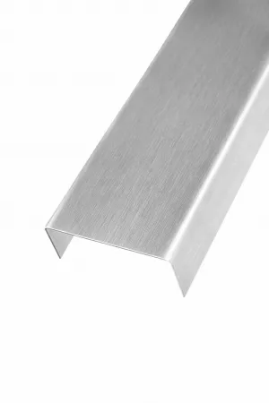 Edelstahl U-Profil 1,5 mm V2A K240 geschliffen